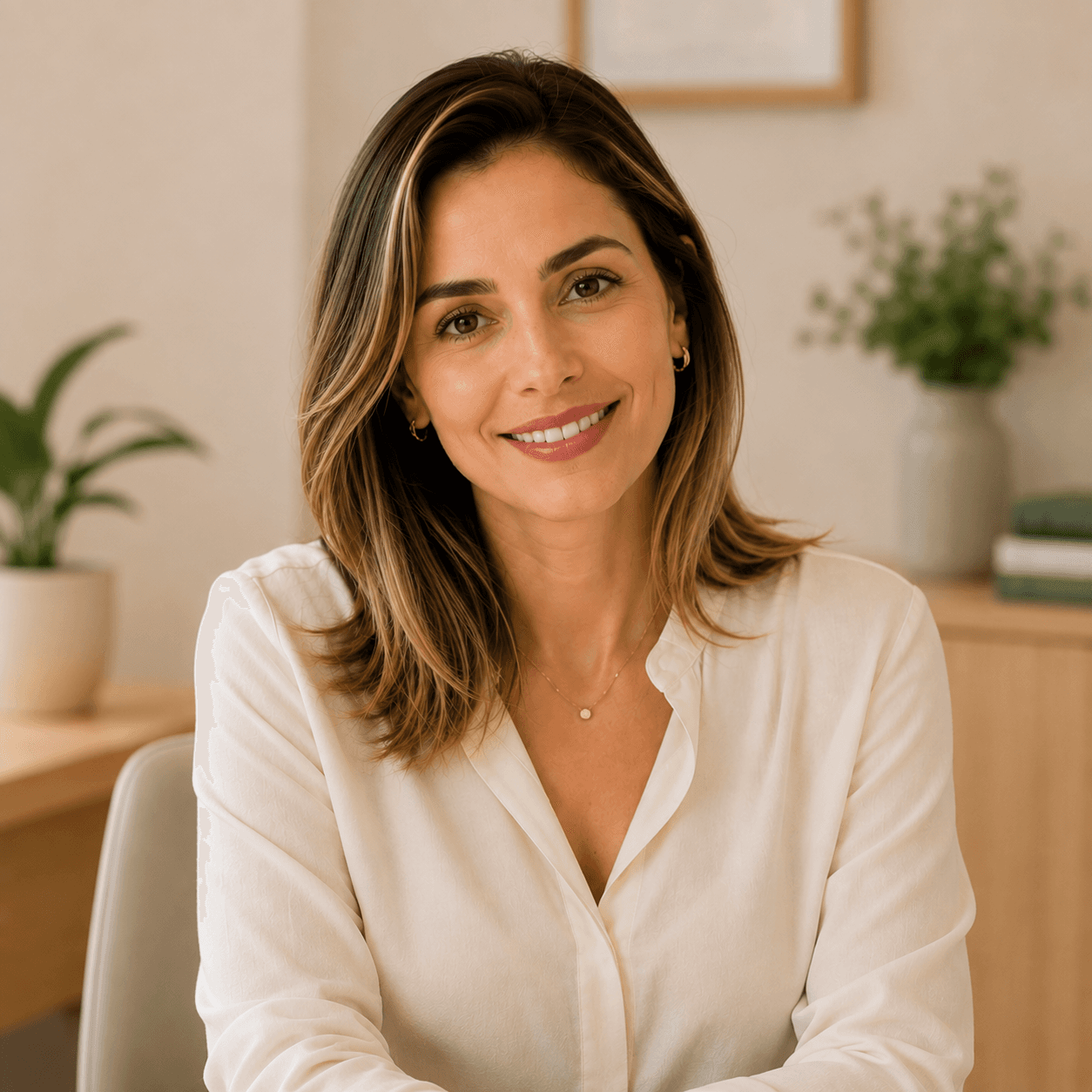 Retrato de Marina Almeida, nutricionista.